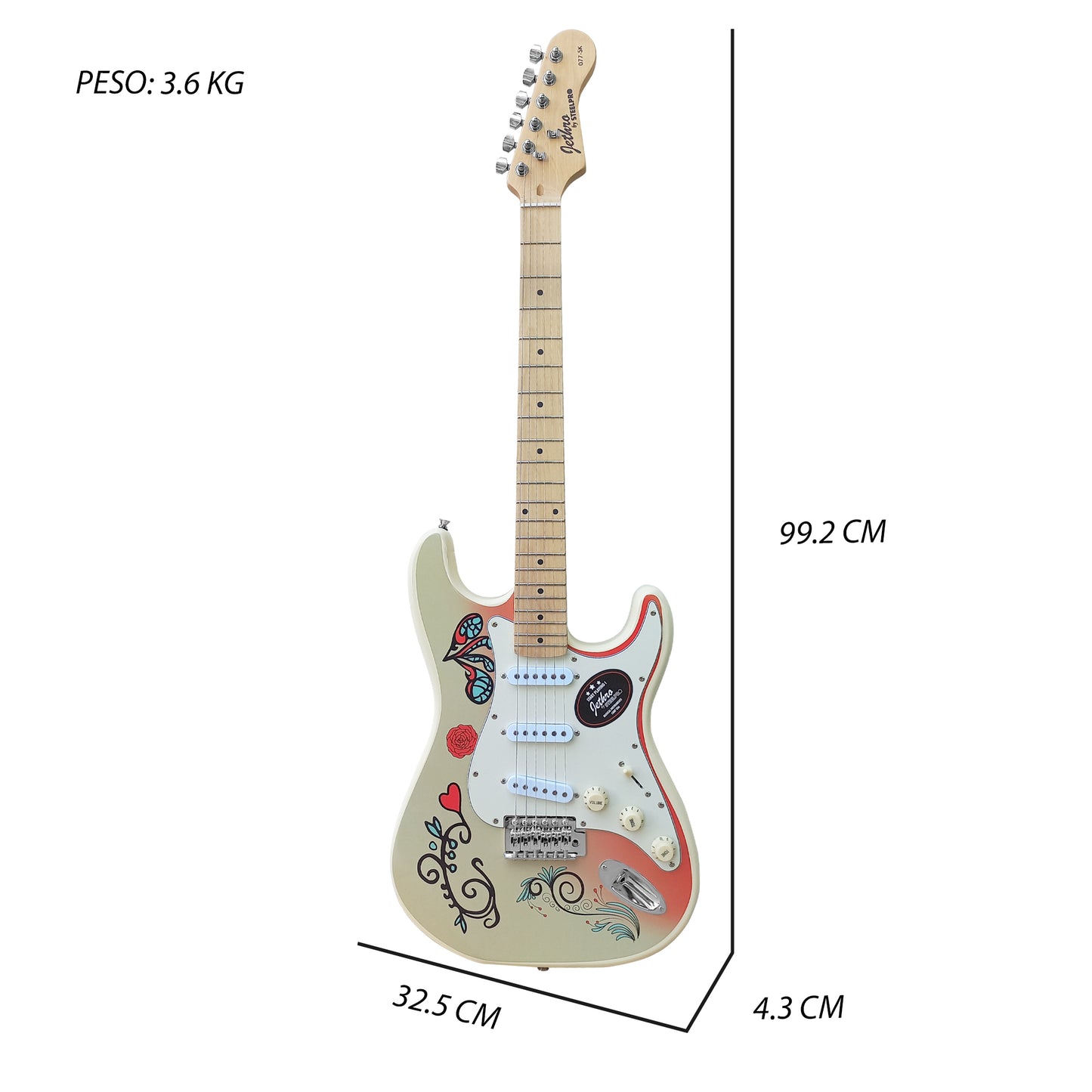 Paquete Guitarra Electrica Jethro 077-SK Series By Steelpro