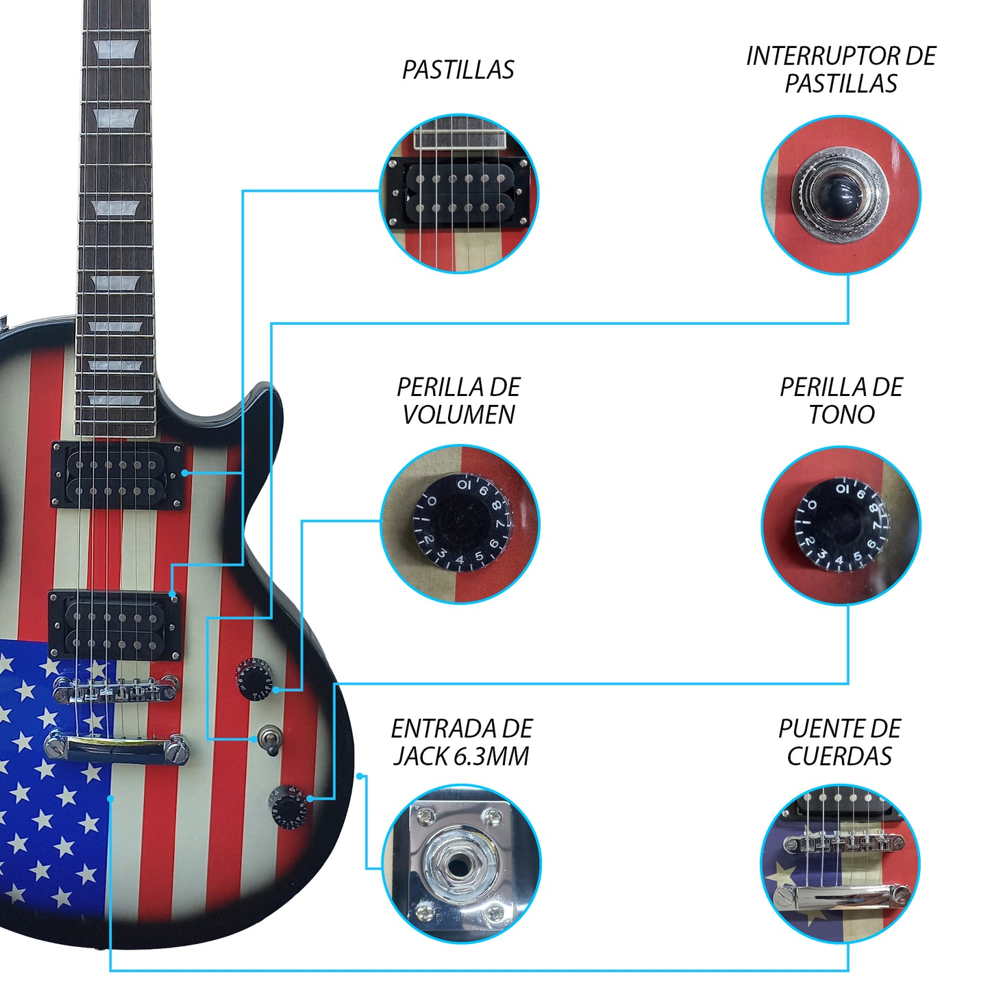 Guitarra Electrica Jethro Series By Steelpro 079-lx