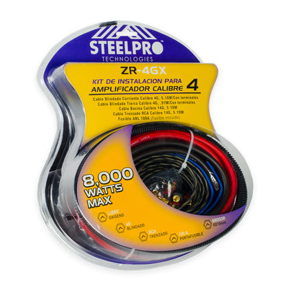 Kit De Instalación Audio Amplificador Calibre 4 Steelpro kit audio para coches / auto