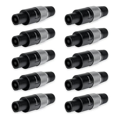 10 Conectores De Audio De 4 Polos Speakon Premium - Steelpro