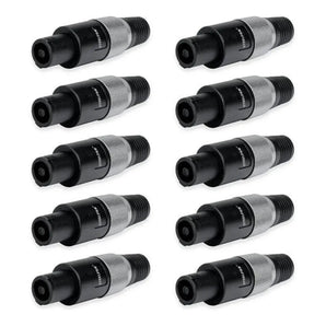 10 Conectores De Audio De 4 Polos Speakon Premium - Steelpro