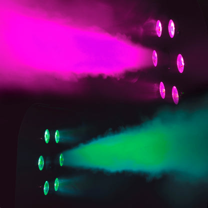 Maquina De Humo Dmx 1200w Led Rgb + Liquido Humo 3l Steelpro