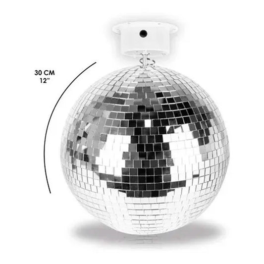 Bola Disco De Espejos Motorizada Steelpro 30cm