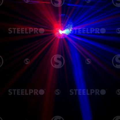 Bola Disco De Espejos Motorizada Steelpro 30cm