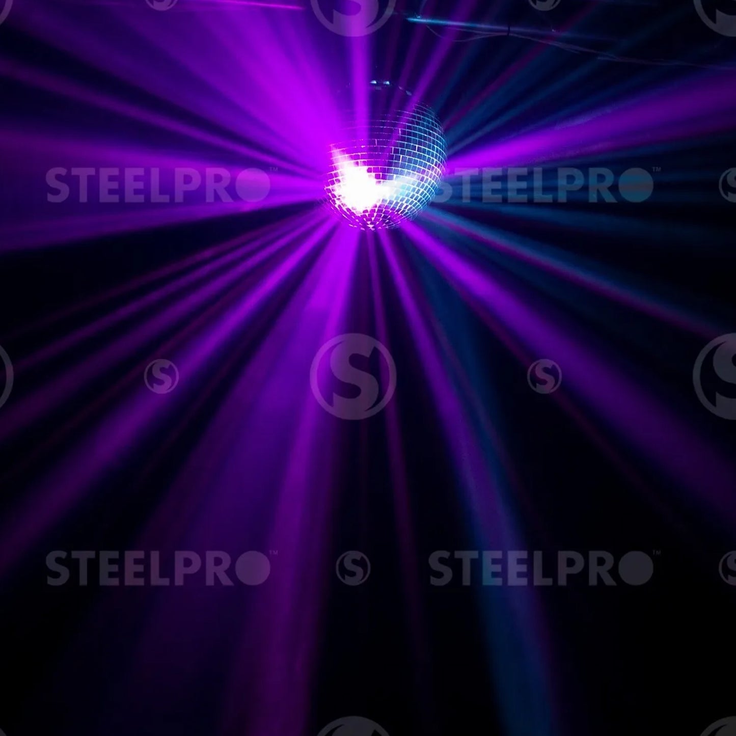 Bola Disco De Espejos Motorizada Steelpro 30cm