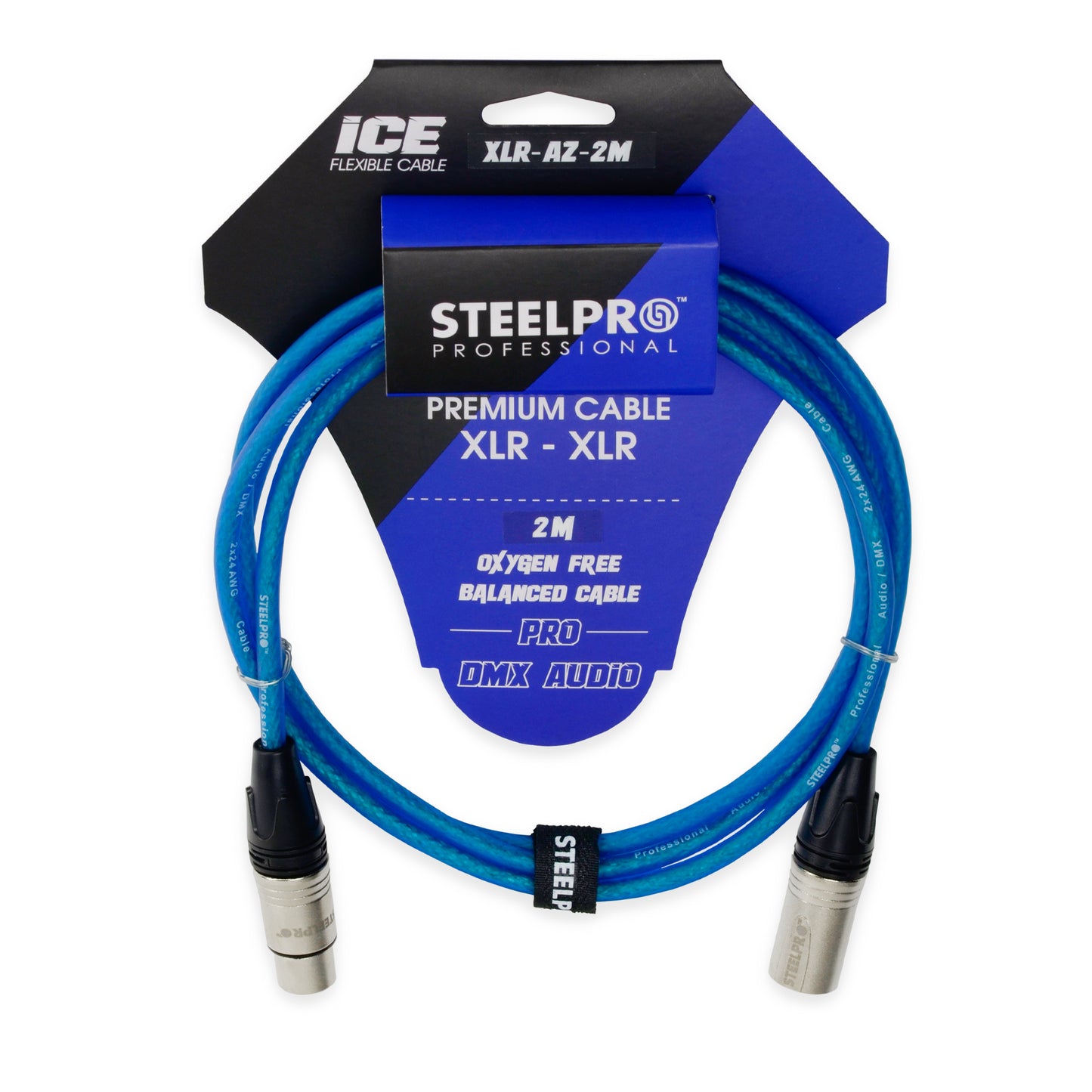 Cable Xlr 2m Balanceado Profesional Macho - Hembra Steelpro
