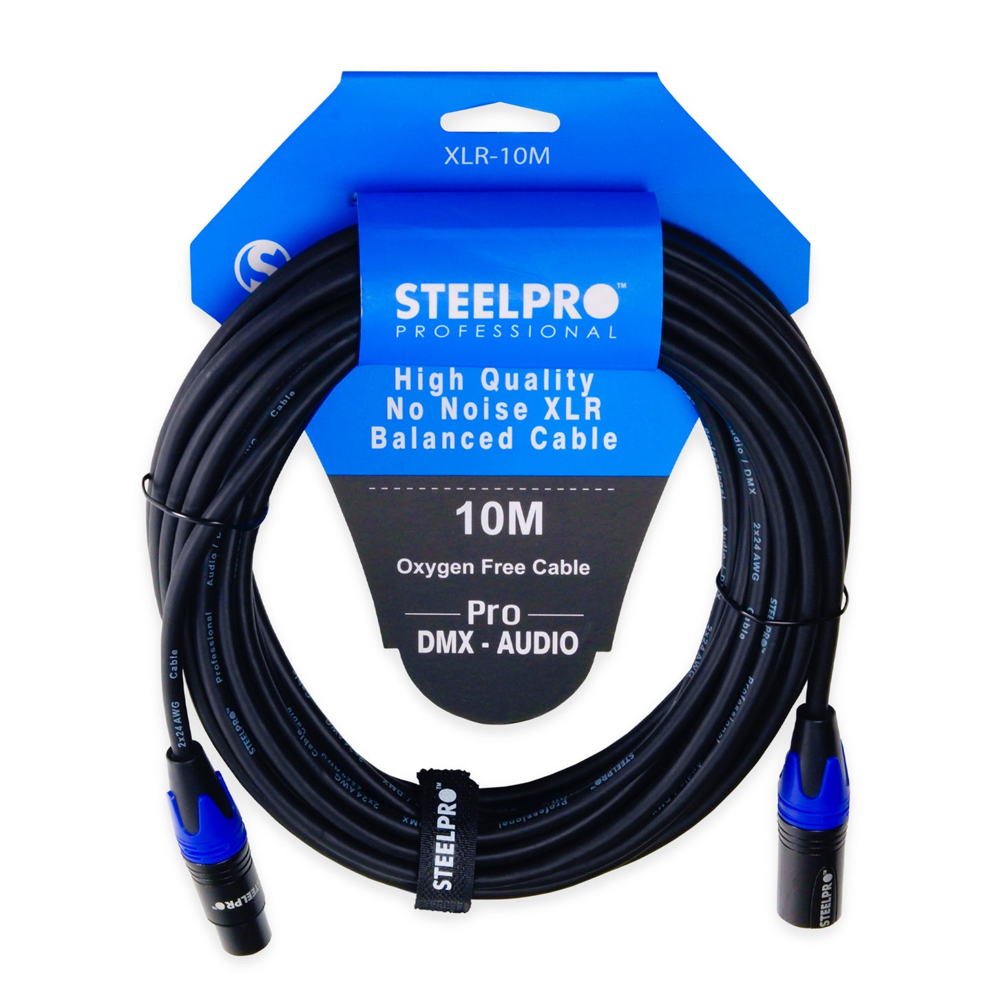 Cable Xlr 10m Balanceado Profesional Macho - Hembra Steelpro