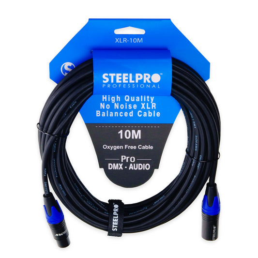 XLR-10M Cable Xlr 10m Balanceado Profesional Macho - Hembra Steelpro