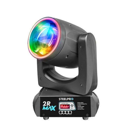 2R-MAX2 Set de 2 Cabezas Robóticas Beam 150w Efecto Rainbow Con Case Steelpro
