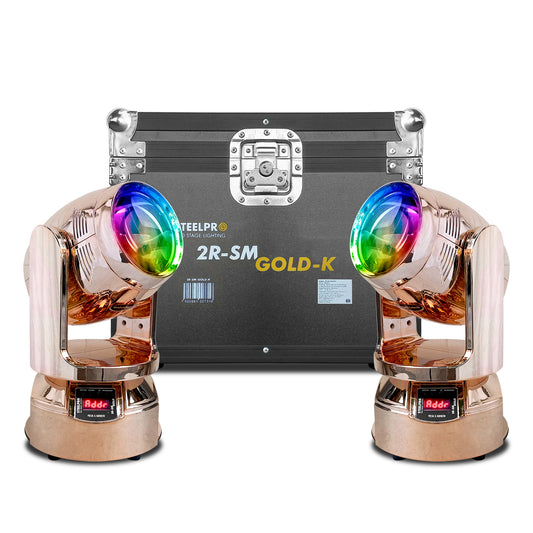 2 Cabezas Móviles Gold Beam 2r Rainbow Con Case  -steelpro