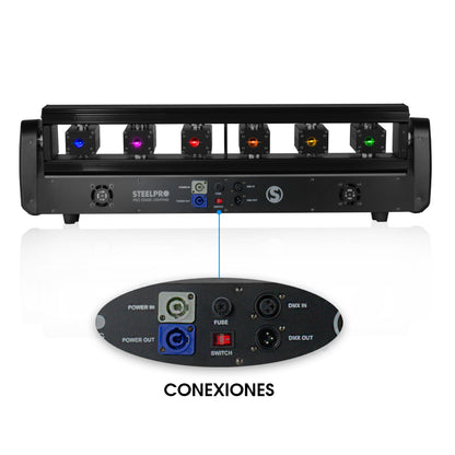 Barra Laser 3 En 1 Rgb Andromeda Steelpro 500mw X 6