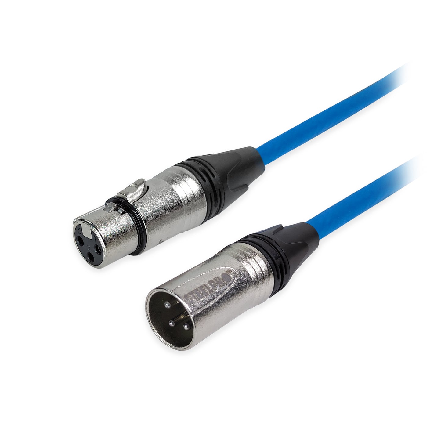 XLR-AZ-10M Cable Azul Xlr 10m Balanceado Profesional Macho - Hembra Steelpro