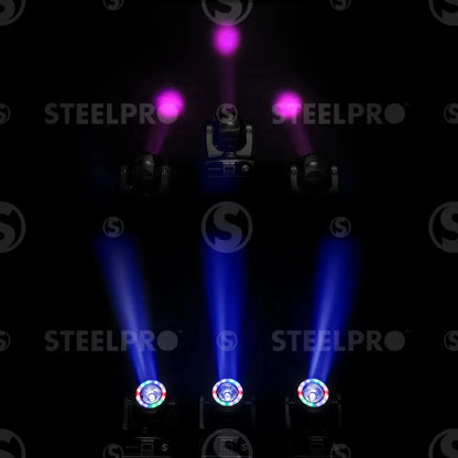 2 Cabezas Móviles Led Beam 1x60watts Rgbw Luces Dj- Steelpro