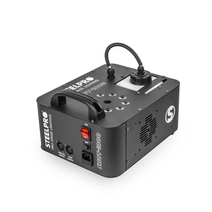 Maquina De Humo Steelpro Shot-1000 1000w 9 Led Rgb Automática 110v Negro