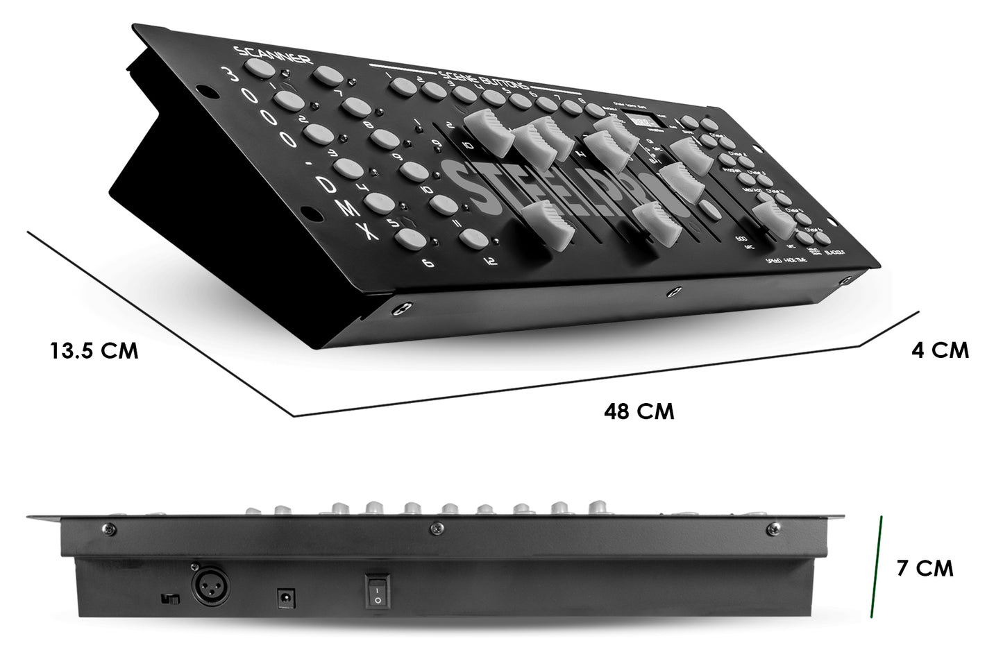 Controlador Dmx512 ,12 Escaners  , 192 Canales -  Steelpro