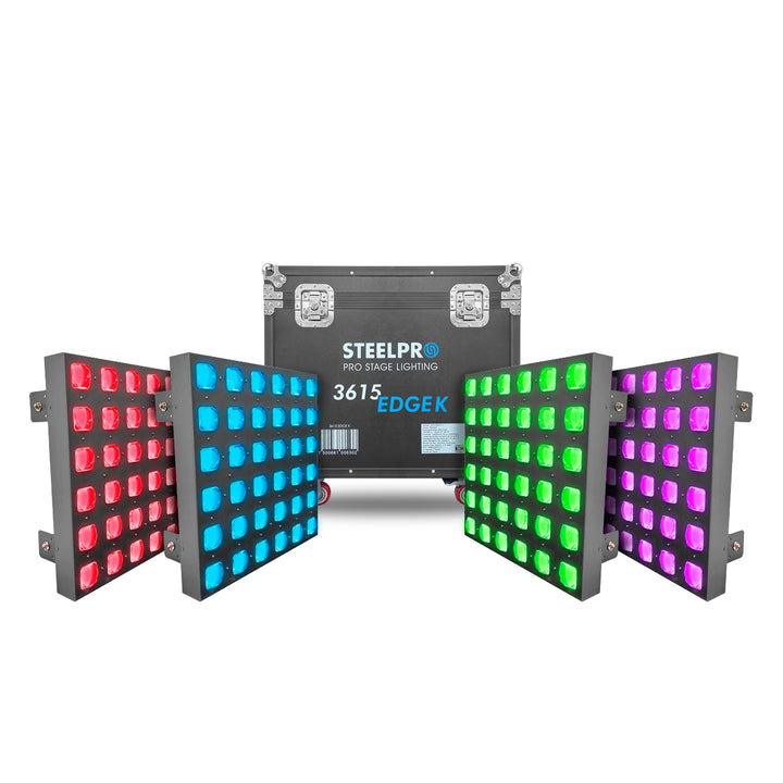 Panel Led Profesional Con Case 36x15w Rgbw 4 En 1 - Steelpro