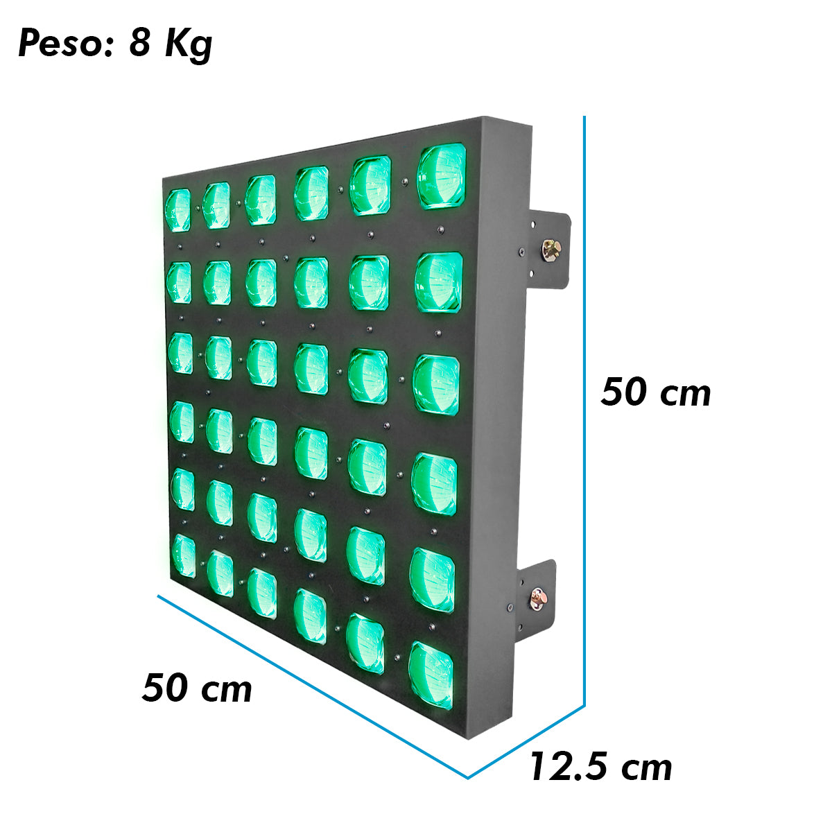 3615-EDGE K Set de 4 Paneles Profesionales Led 36x15w Rgbw Con Case Steelpro