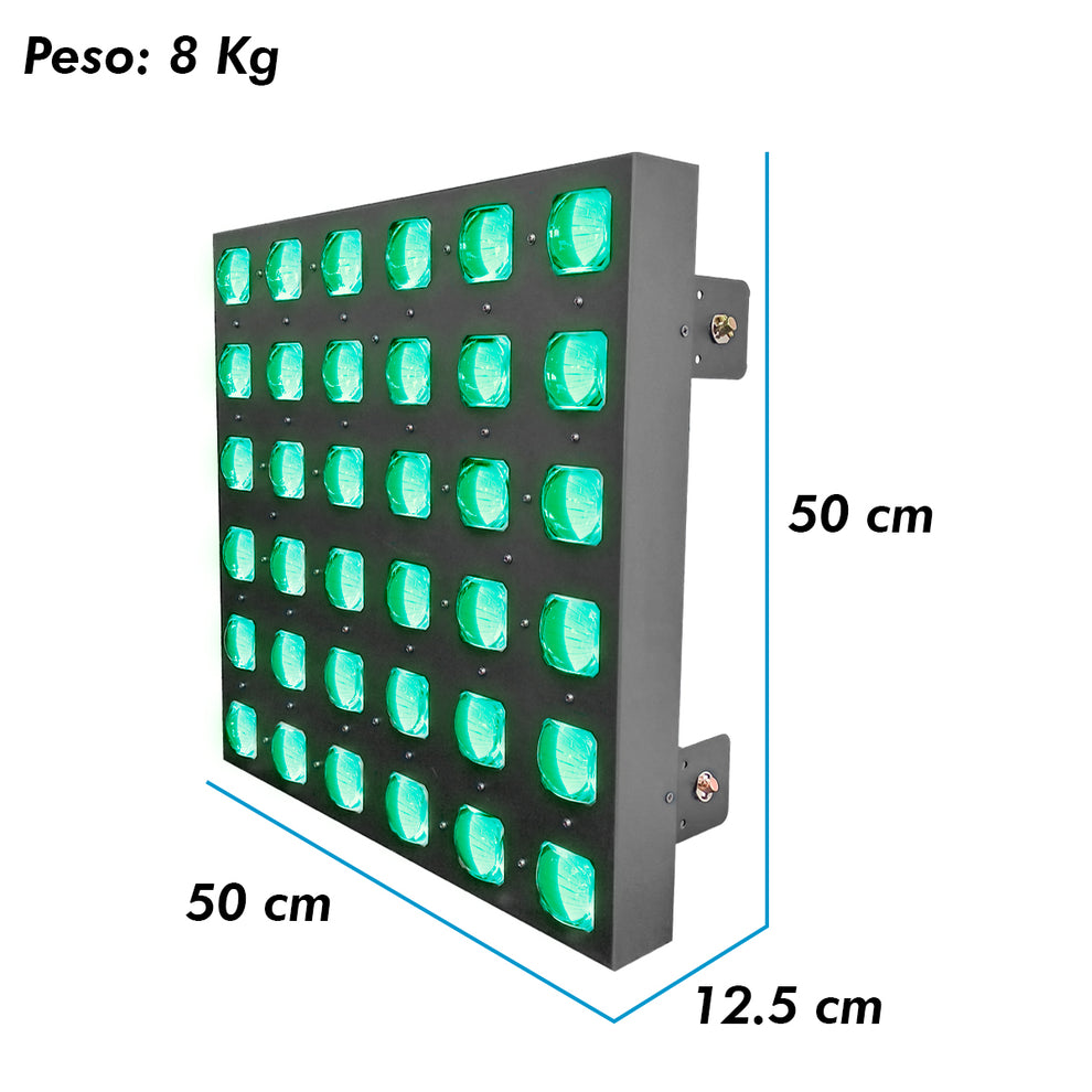 3615-EDGE-K Set 4 Paneles LED Profesionales 36x15W RGBW 4 en 1 DMX512 ...
