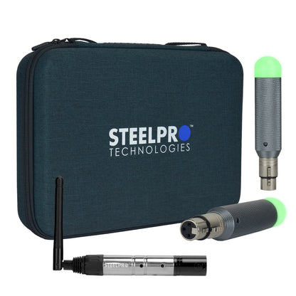 3W-DMX Set de 2 Antenas Receptoras Inalámbricas y 1 Antena Transmisora Batería Recargable Steelpro