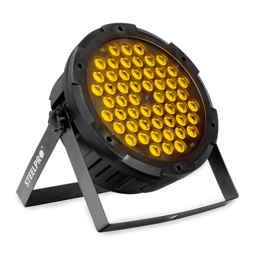 Cañón Led Par 54 Led X 3w Rgb + Ambar Full Color - Steelpro