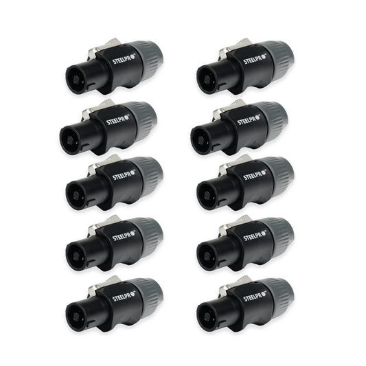 10 Conectores De Audio De 4 Polos Speakon - Steelpro