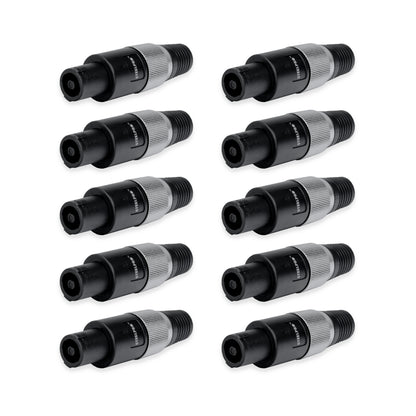 10 Conectores De Audio De 4 Polos Speakon Premium - Steelpro