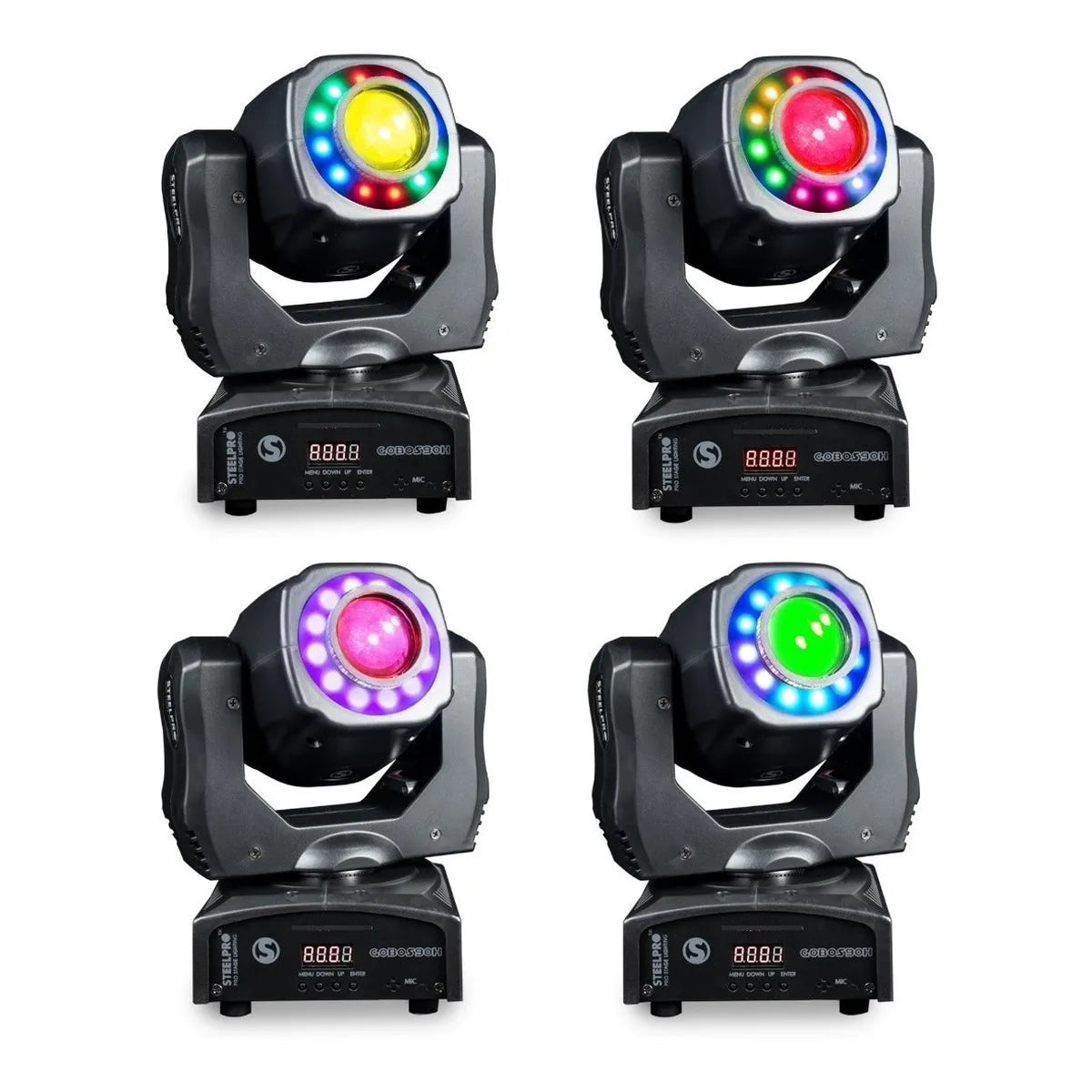 4 Cabezas Móvil Spot Con Gobos 90 Watts