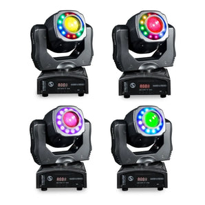 4 Cabezas Móvil Spot Con Gobos 90 Watts