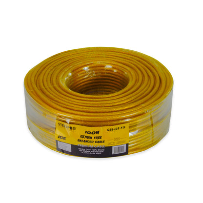 Cable Xlr 100m Balanceado Steelpro Cbl-ice-yll Dmx Microfono