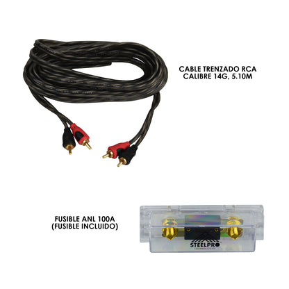 Kit De Instalación Audio Amplificador Calibre 4 Steelpro kit audio para coches / auto
