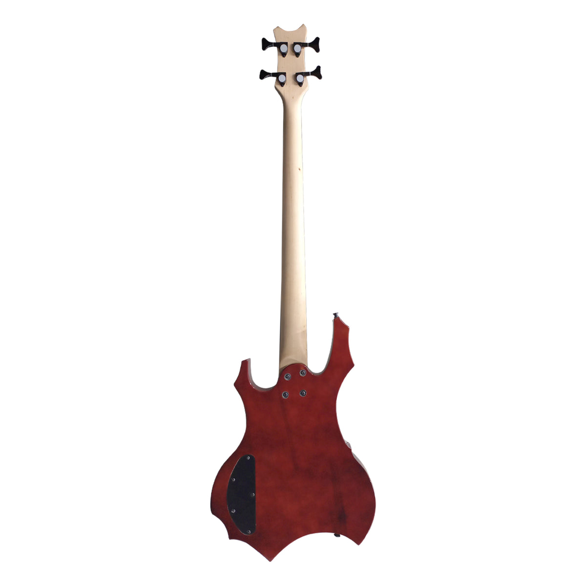 509-SK Red Quilted Soft Burst Kit Bajo Eléctrico Con Amplificador 50W Funda Cable Profesional Jethro By Steelpro