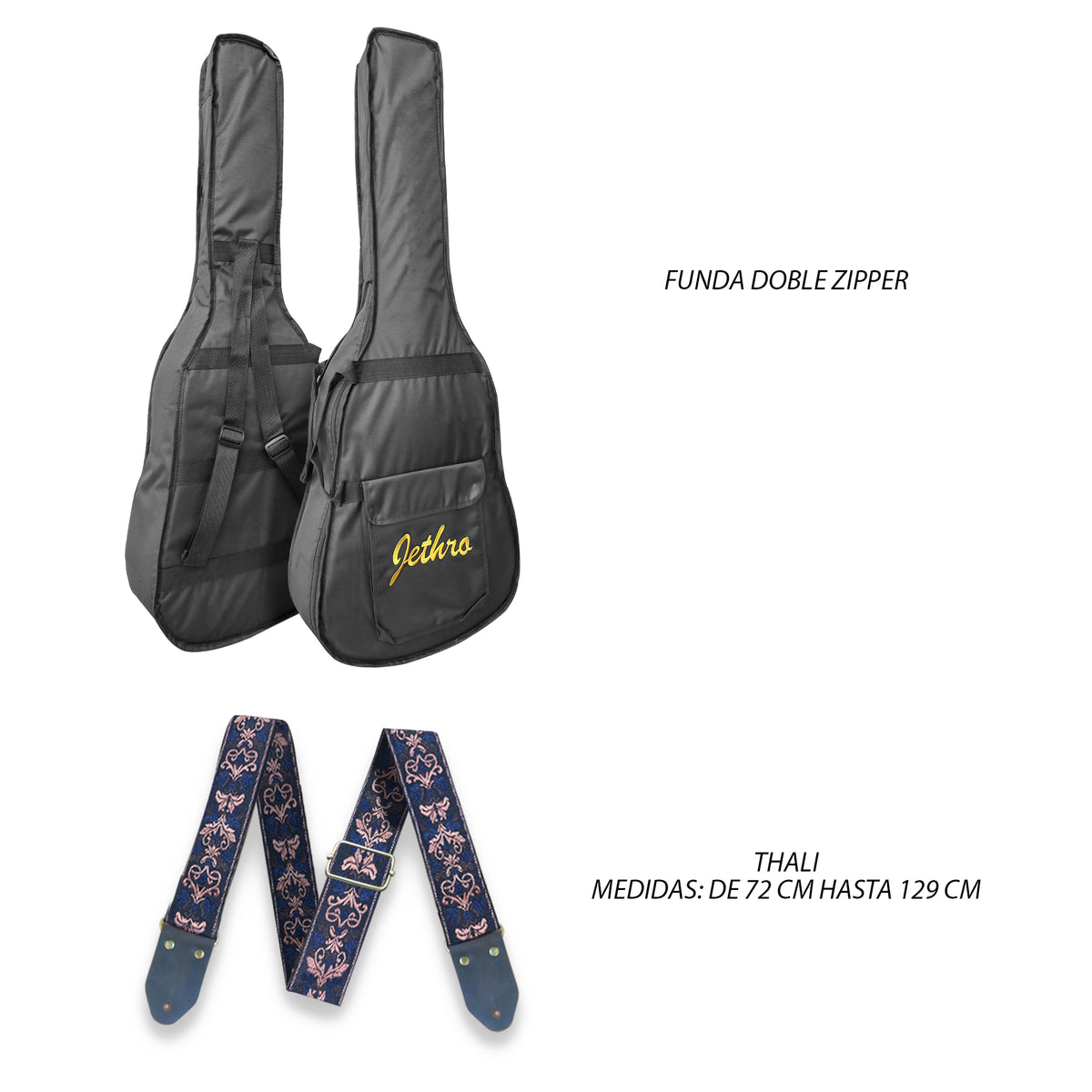 509-SK Red Quilted Soft Burst Kit Bajo Eléctrico Con Amplificador 50W Funda Cable Profesional Jethro By Steelpro