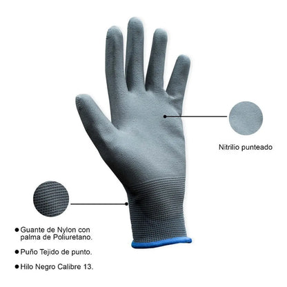 5 Pares De Guantes Anticorte Uso Rudo Industrial Steelpro