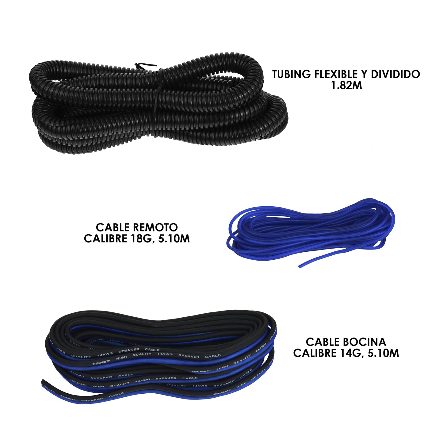 Kit De Instalación Audio Amplificador Calibre 4 Steelpro kit audio para coches / auto