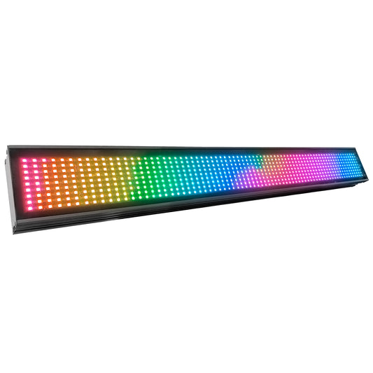 Barra LED Steelpro 665-BAR RGB Full Color 5050: 666 LEDs, 100+ Efectos, Letras y Números, Control DMX 3/9/22 Ch Audiorítmica Maestro/Esclavo Dimmer y Estrobo Ideal para DJ y Escenarios, 98.9cm 4.1 Kg