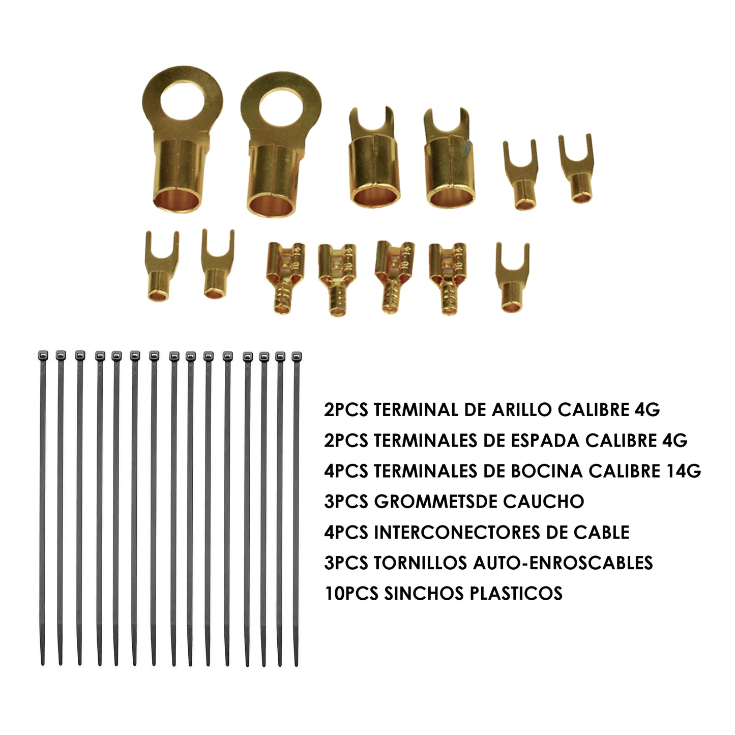 Kit De Instalación Audio Amplificador Calibre 4 Steelpro kit audio para coches / auto