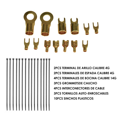 Kit De Instalación Audio Amplificador Calibre 4 Steelpro kit audio para coches / auto