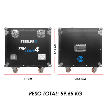 Case con 4 Cabezas Móviles Steelpro 7RH-TOUR4