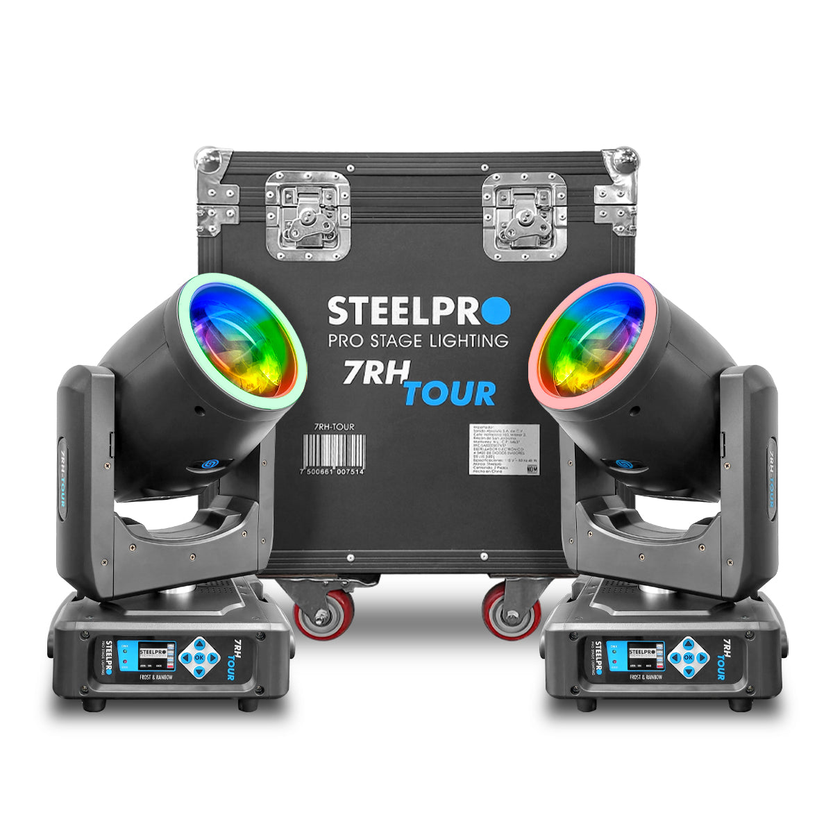 Case con 2 Cabezas Móviles Steelpro 7RH-TOUR