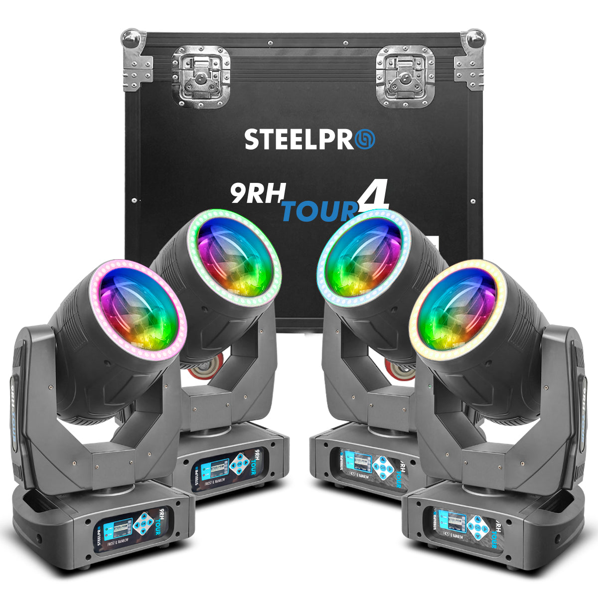 Case con 4 Cabezas Móviles Steelpro 9RH-TOUR4