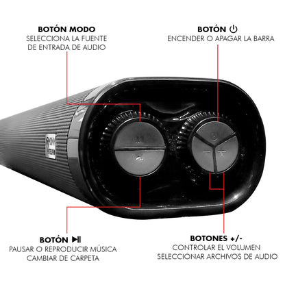 Sistema de Audio Barra de Sonido Home Theater Steelpro ARMONY A1.4-BAR Bluetooth 5.0 HDMI ARC con Subwoofer 200W + 180W
