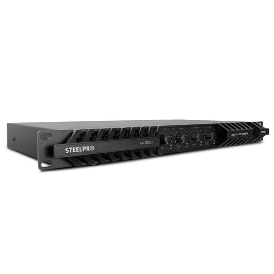 Amplificador Steelpro A4.600d De 4 Canales Y 600wx4 Clase D Negro