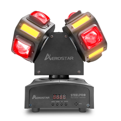Beam Móviles Rgbw/ Estrobo+laser Con Maleta Steelpro