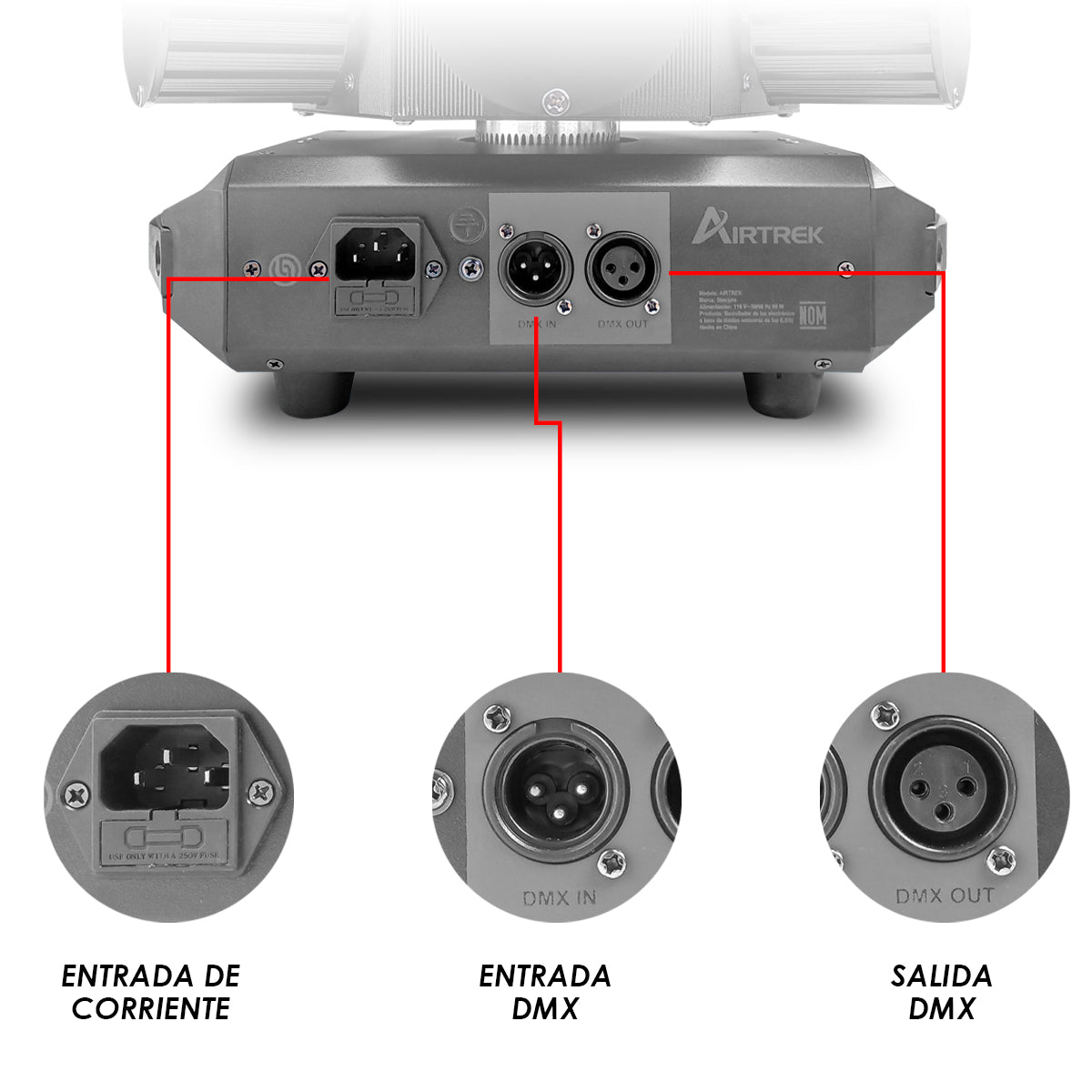 Cabeza Móvil Beam Giratorio Led Rgbw Con Laser Steelpro Modelo Airtrek 110v