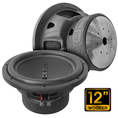 Subwoofer 12 pulgadas Premium 3800w Doble Bobina The Rude Boy By Steelpro Negro Máxima potencia Bajos
