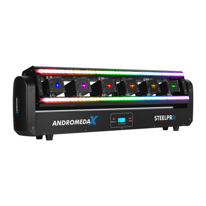 ANDRÓMEDA-X Barra Láser RGB 3 en 1 6×500mW con Tira SMD DMX Steelpro