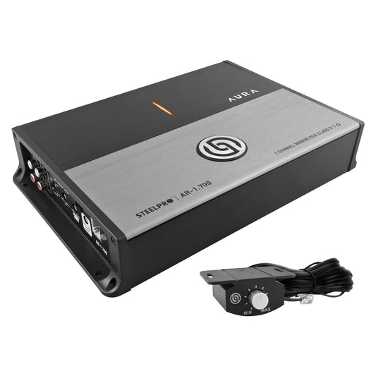 AR-1.700 Amplificador Monoblock Clase D 2000W Máximo 750W RMS 1 Ohm LPF Clean Sub Hyper Bass Fase Variable Car Audio Steelpro