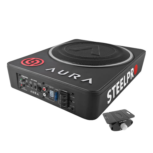 Subwoofer Amplificado 10” AURA AR-1000S 1000W Máx 400W RMS 2 Ohms Car Audio Bajo Potente