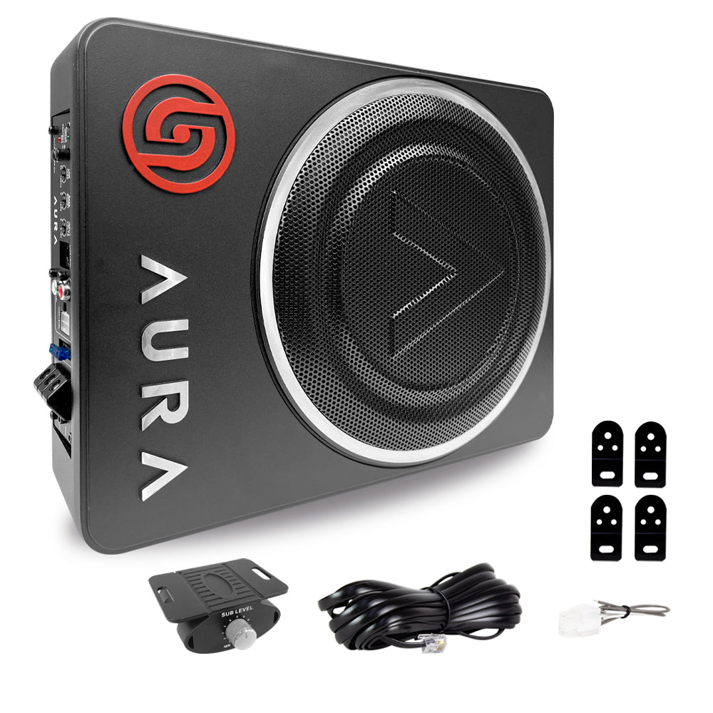 Subwoofer Amplificado 10” AURA AR-1000S 1000W Máx 400W RMS 2 Ohms Car Audio Bajo Potente