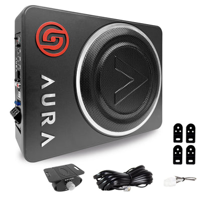 Subwoofer Amplificado 10” AURA AR-1000S 1000W Máx 400W RMS 2 Ohms Car Audio Bajo Potente